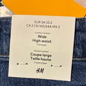 H&M Blue High Waist Jeans